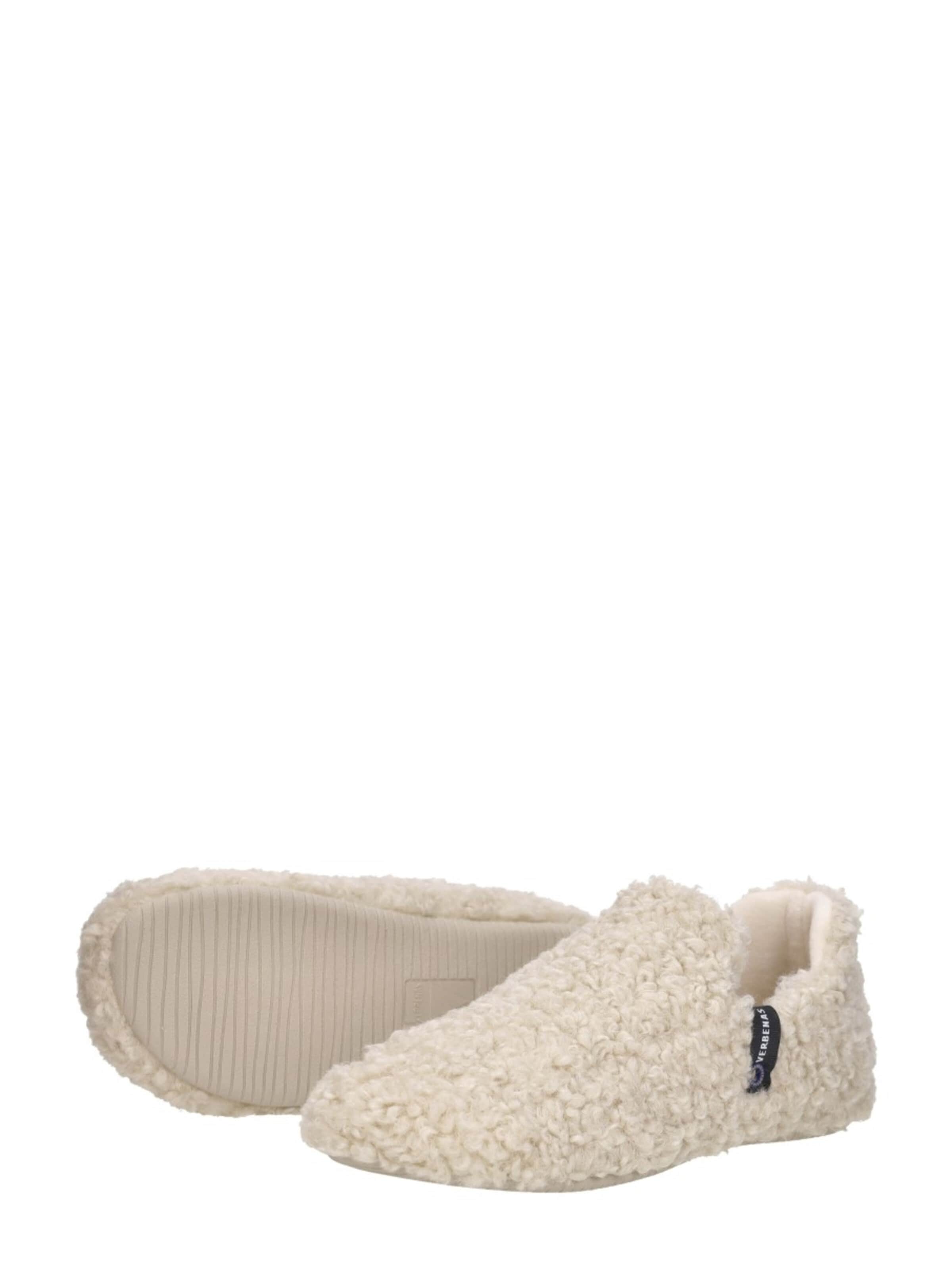 VERBENAS Huisschoenen 'Yuk Curly' in Beige