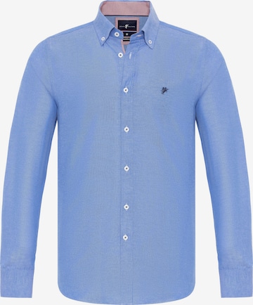 DENIM CULTURE Regular fit Button Up Shirt 'JARELL' in Blue: front