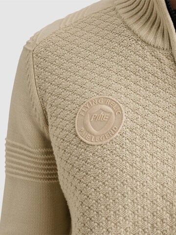 Vestes en maille 'Cardigan with zipper closure and raglan sleeves' PME Legend en beige