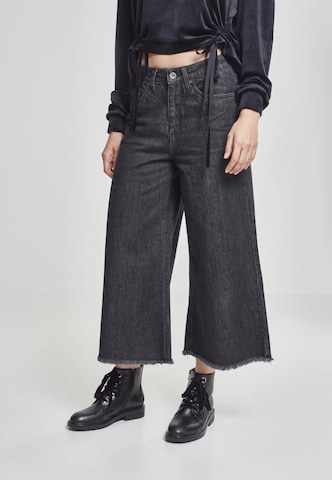 Urban Classics Wide leg Jeans in Zwart: voorkant