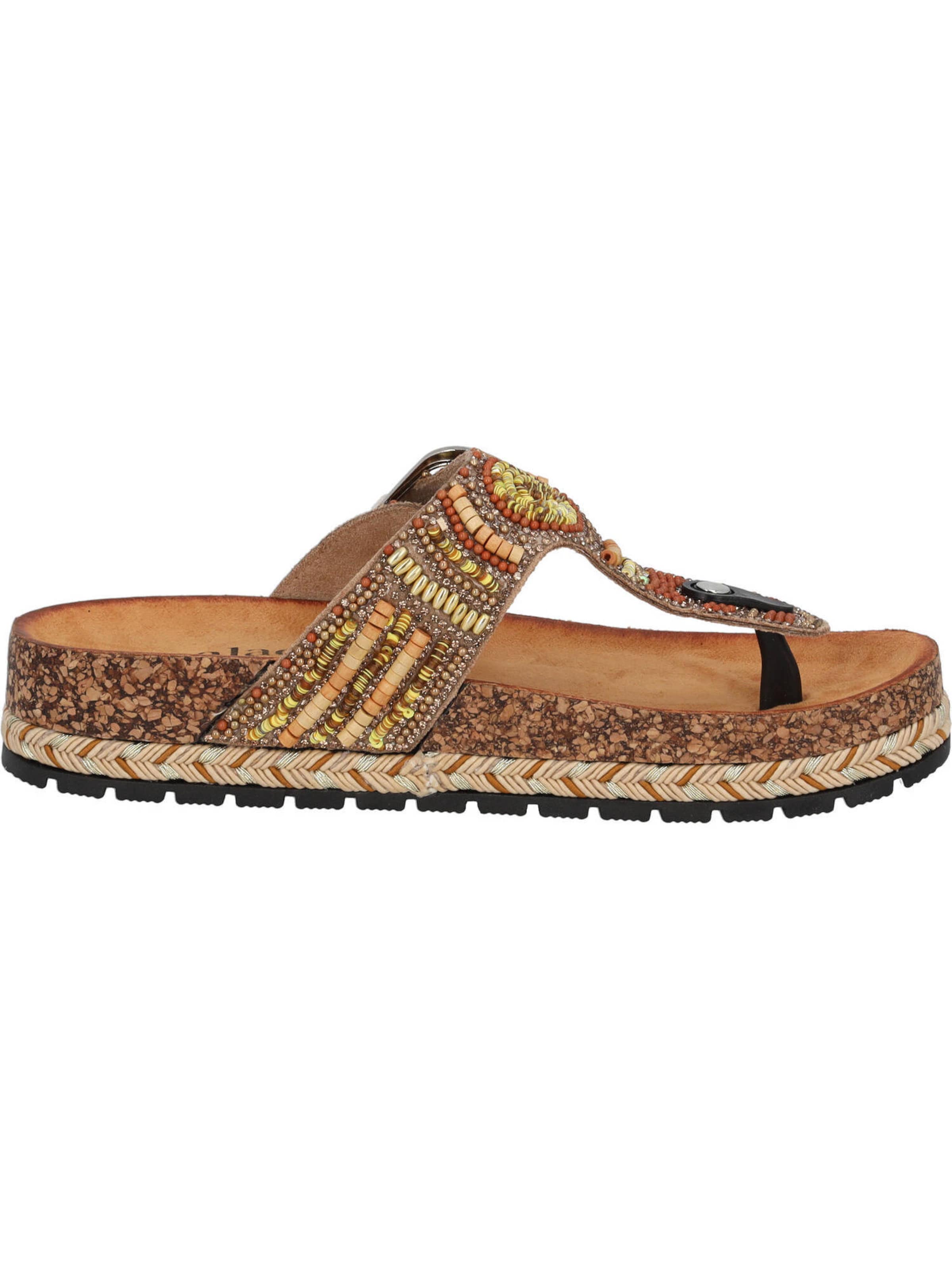Palado by Sila Sahin T-bar sandals 'Ikoh' in Brown