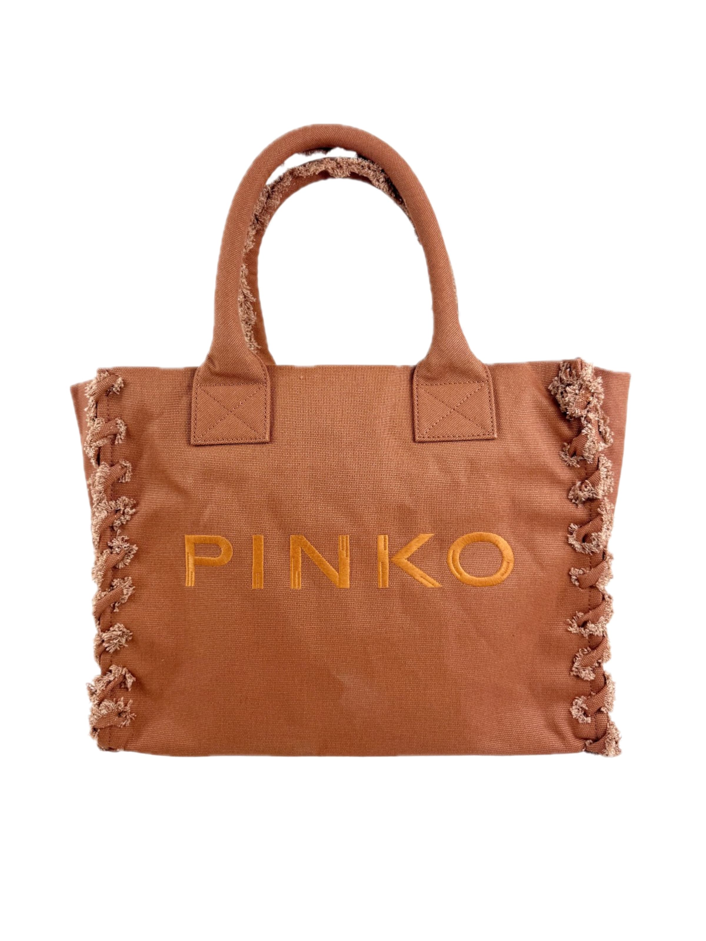 Borsa a spalla '106673 A3A4' di PINKO in marrone: frontale