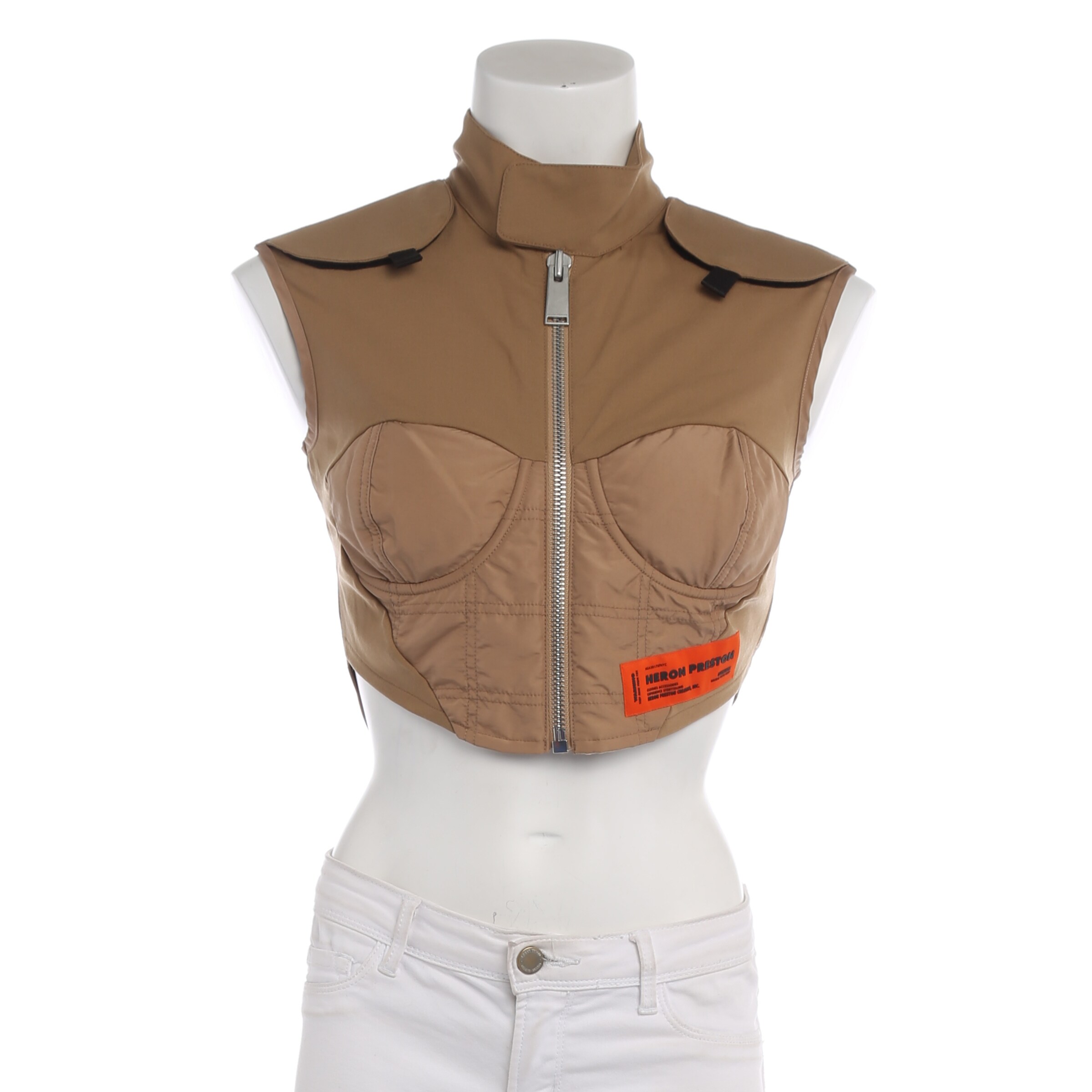 Heron Preston Top / Seidentop L in Braun: Vorderseite