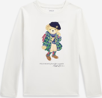 Tricou de la Polo Ralph Lauren pe alb: față