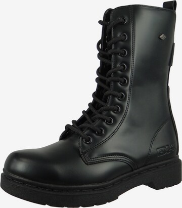 BRITISH KNIGHTS Lace-Up Ankle Boots in Black: front