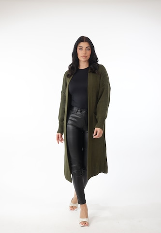 Manteau en tricot Elara en vert