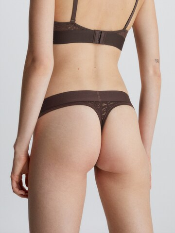 Calvin Klein Underwear Thong in Brown