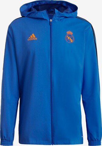 Veste de sport 'Real Madrid Tiro' ADIDAS PERFORMANCE en bleu : devant