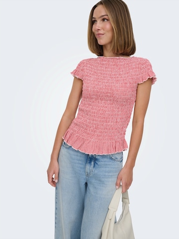 ONLY Тениска 'ONLCELLE' в червено