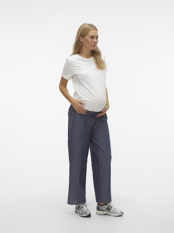 MAMALICIOUS Wide leg Broek 'NATALIA' in Blauw