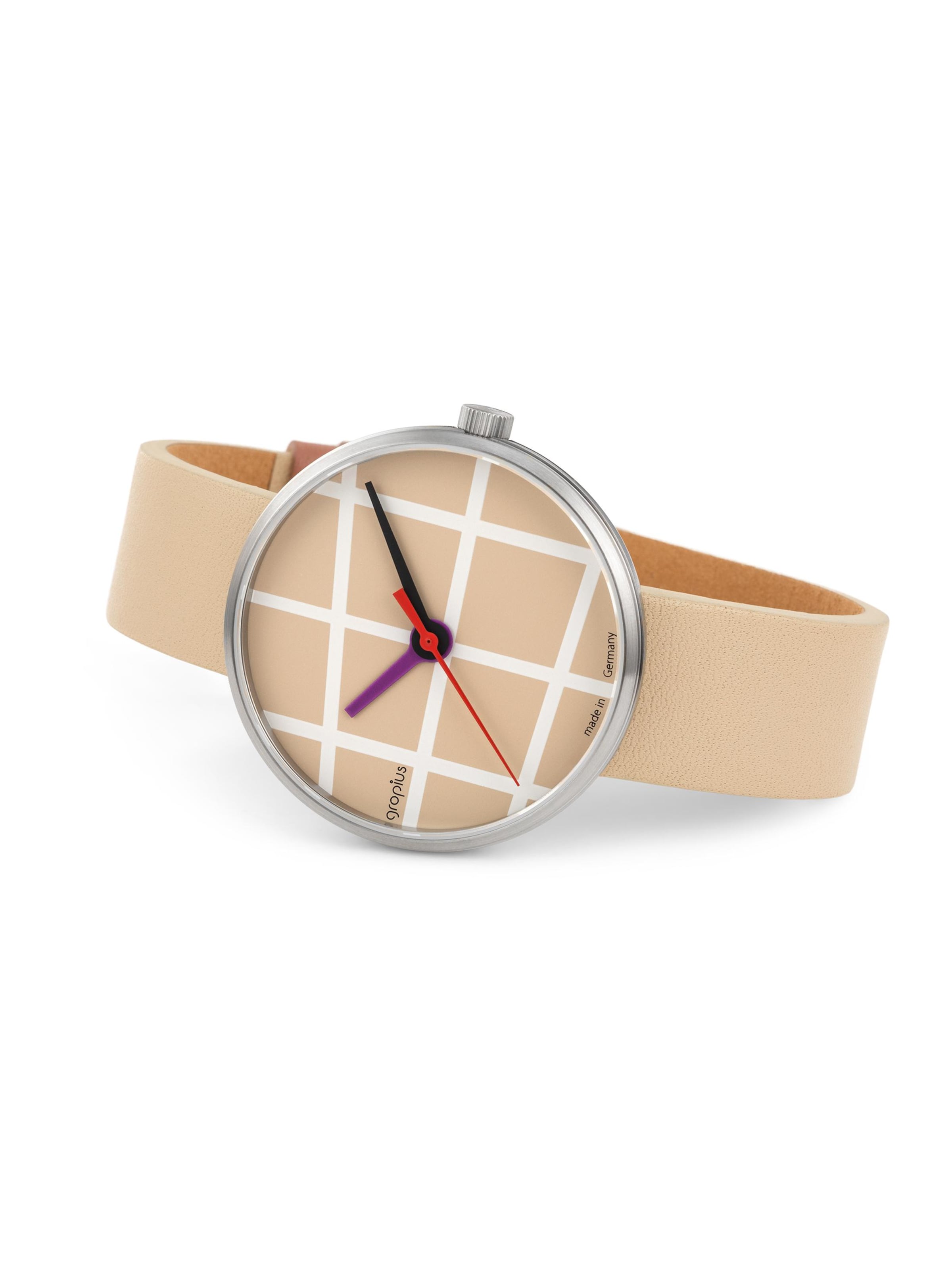 WALTER GROPIUS Analog Watch 'WINDOW' in Beige