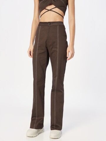 Bootcut Pantalon 'Inaya Paloma' Hosbjerg en marron : devant