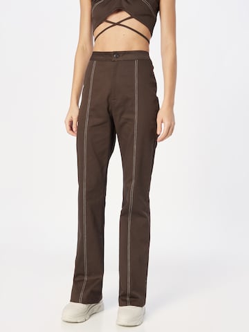 Bootcut Pantalon 'Inaya Paloma' Hosbjerg en marron : devant