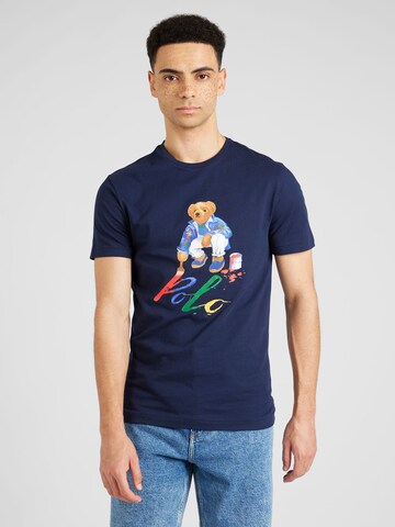 T-Shirt Polo Ralph Lauren en bleu : devant