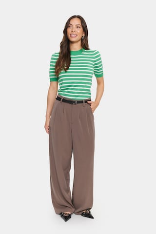 SAINT TROPEZ Sweter 'Mila' w kolorze zielony
