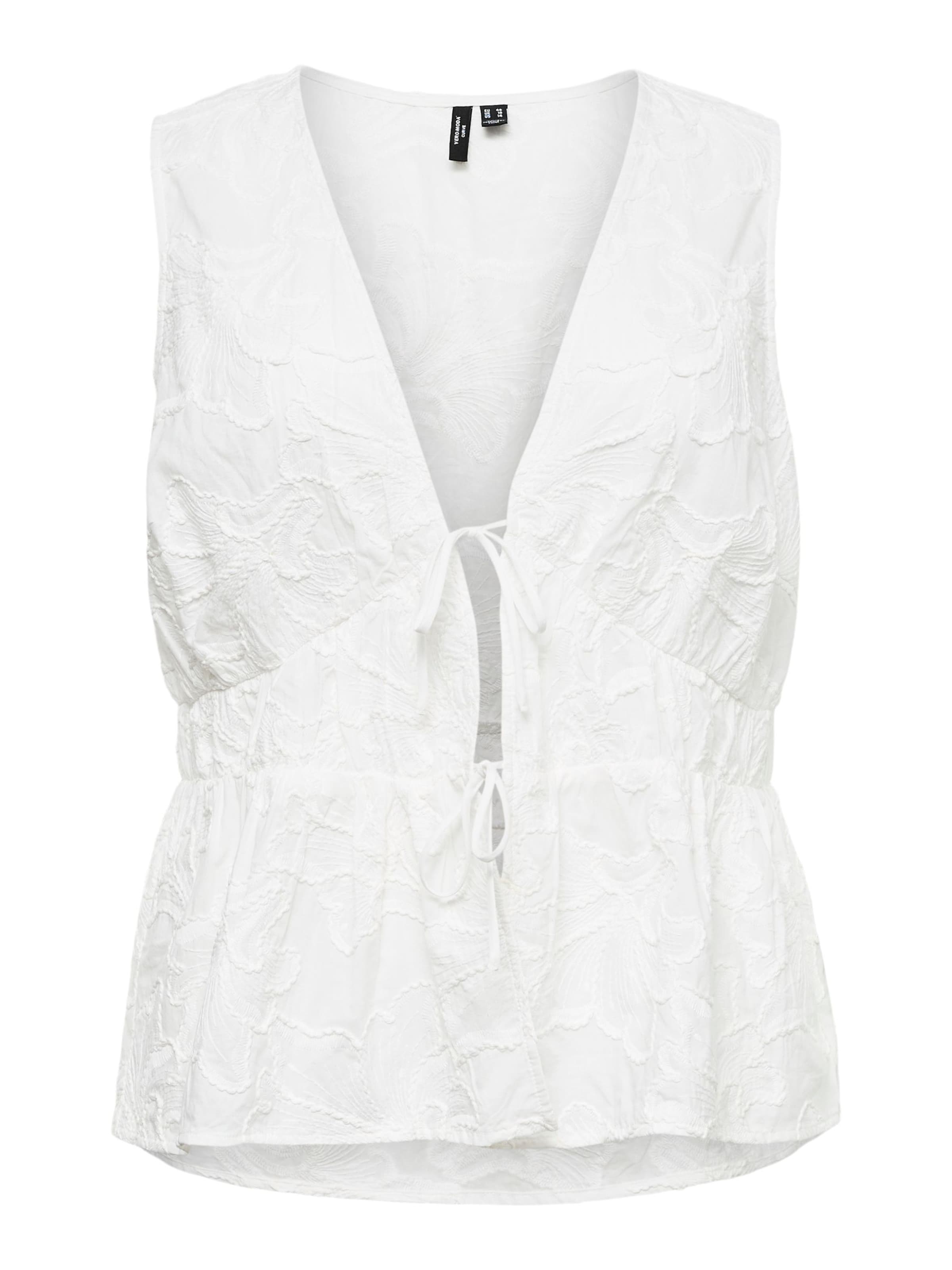 Vero Moda Curve - Top 'VMCANN' en blanco: frente