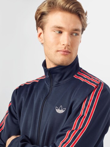 ADIDAS ORIGINALS Skinny Sweatjacke in Blau