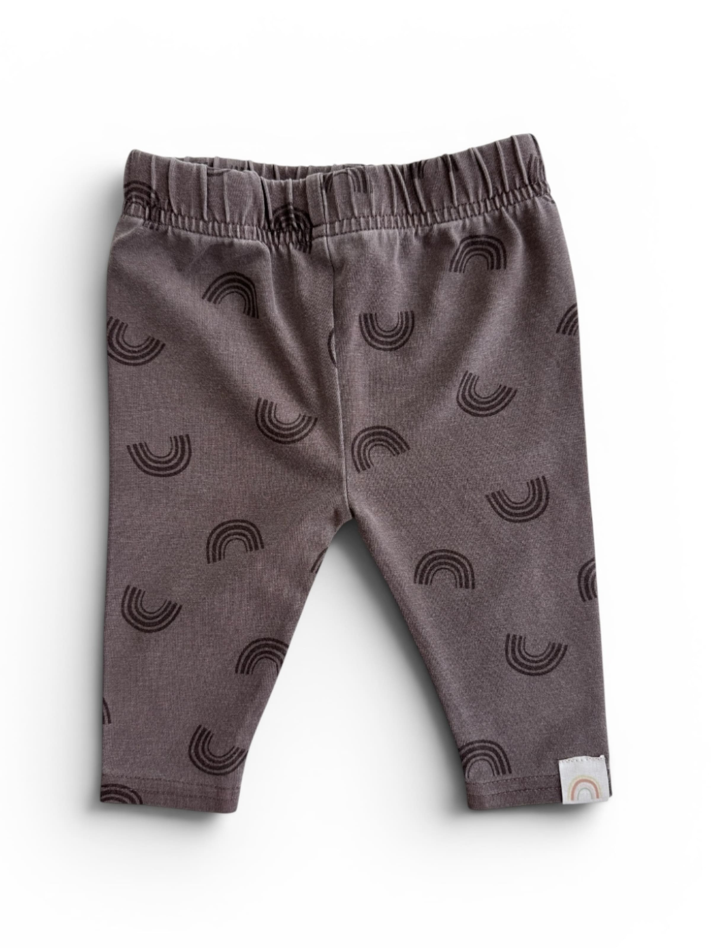 KURTI & FRIEDA Skinny Leggings 'Rainbow Print' in Brown: front
