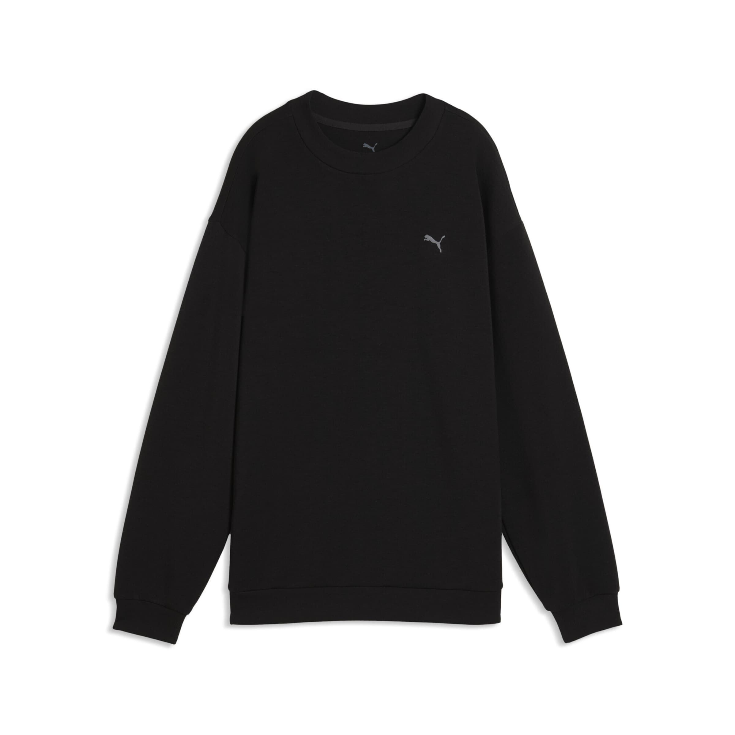 PUMA Sweatshirt 'CLOUDSPUN' in Zwart: voorkant