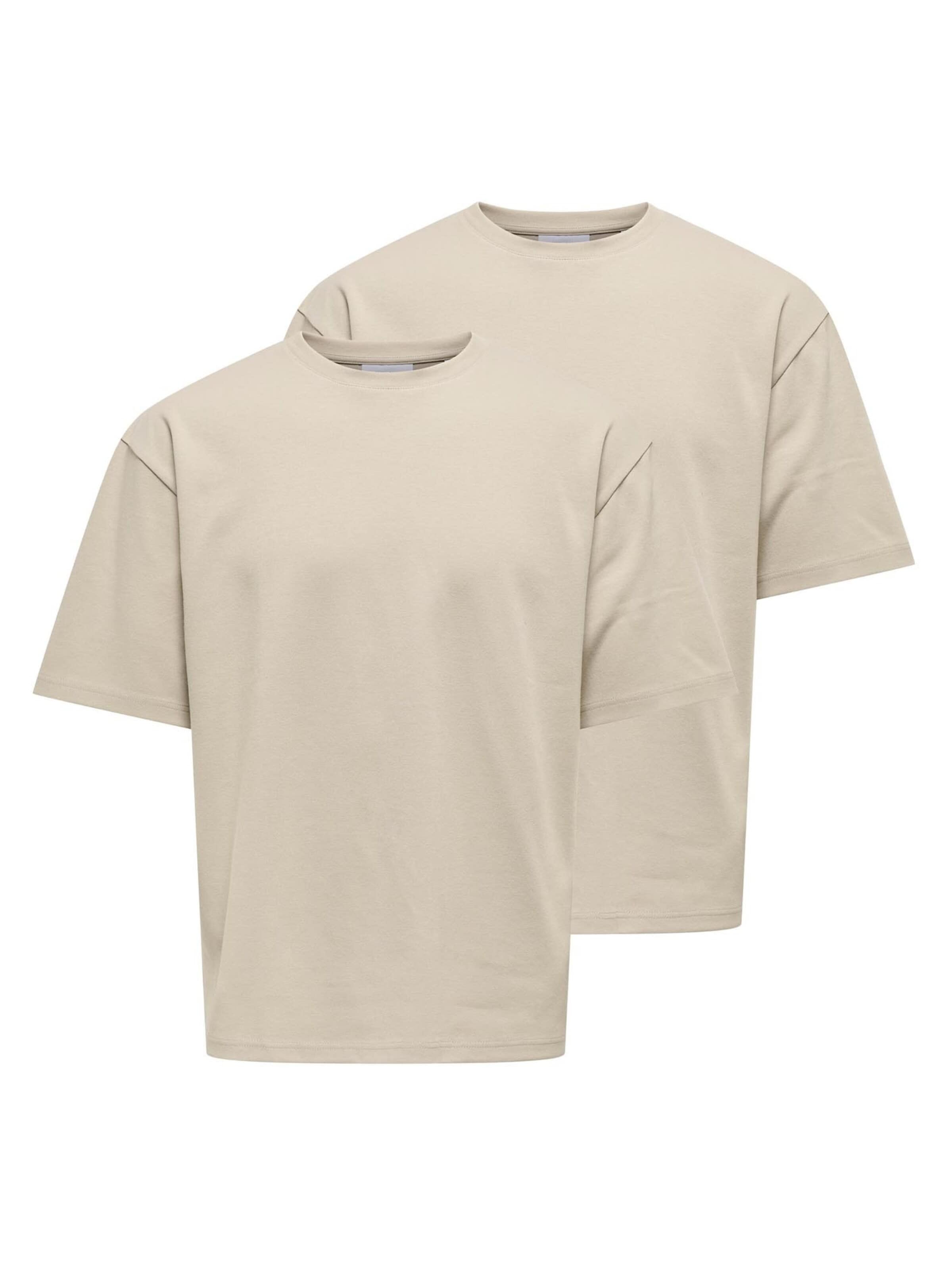 Only & Sons Shirt 'Caspian'‌‌‌ in Beige: Vorderseite