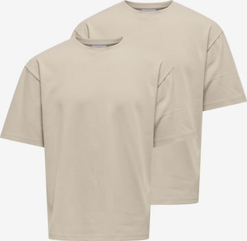 Only & Sons Shirt 'Caspian' in Beige: Vorderseite