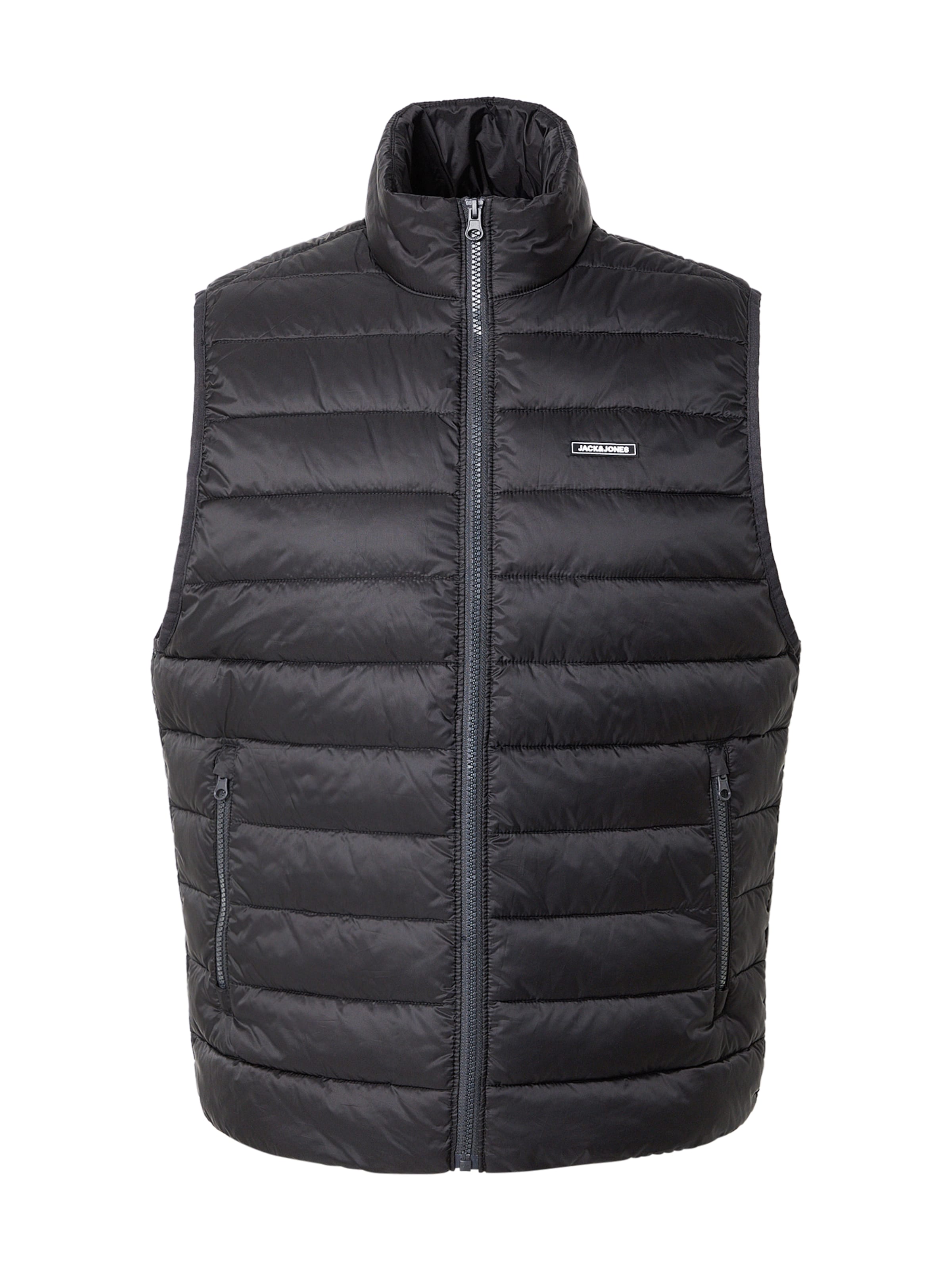 Gilet 'JJLOUIS' JACK & JONES en noir : devant