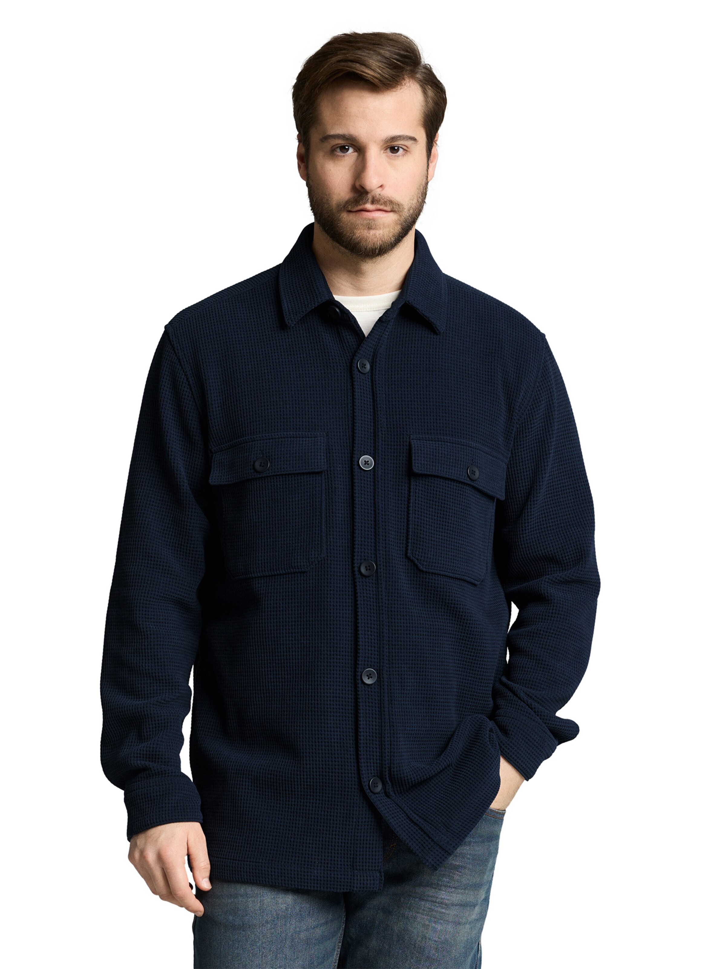 Comfort fit Camicia di TOM TAILOR in blu: frontale