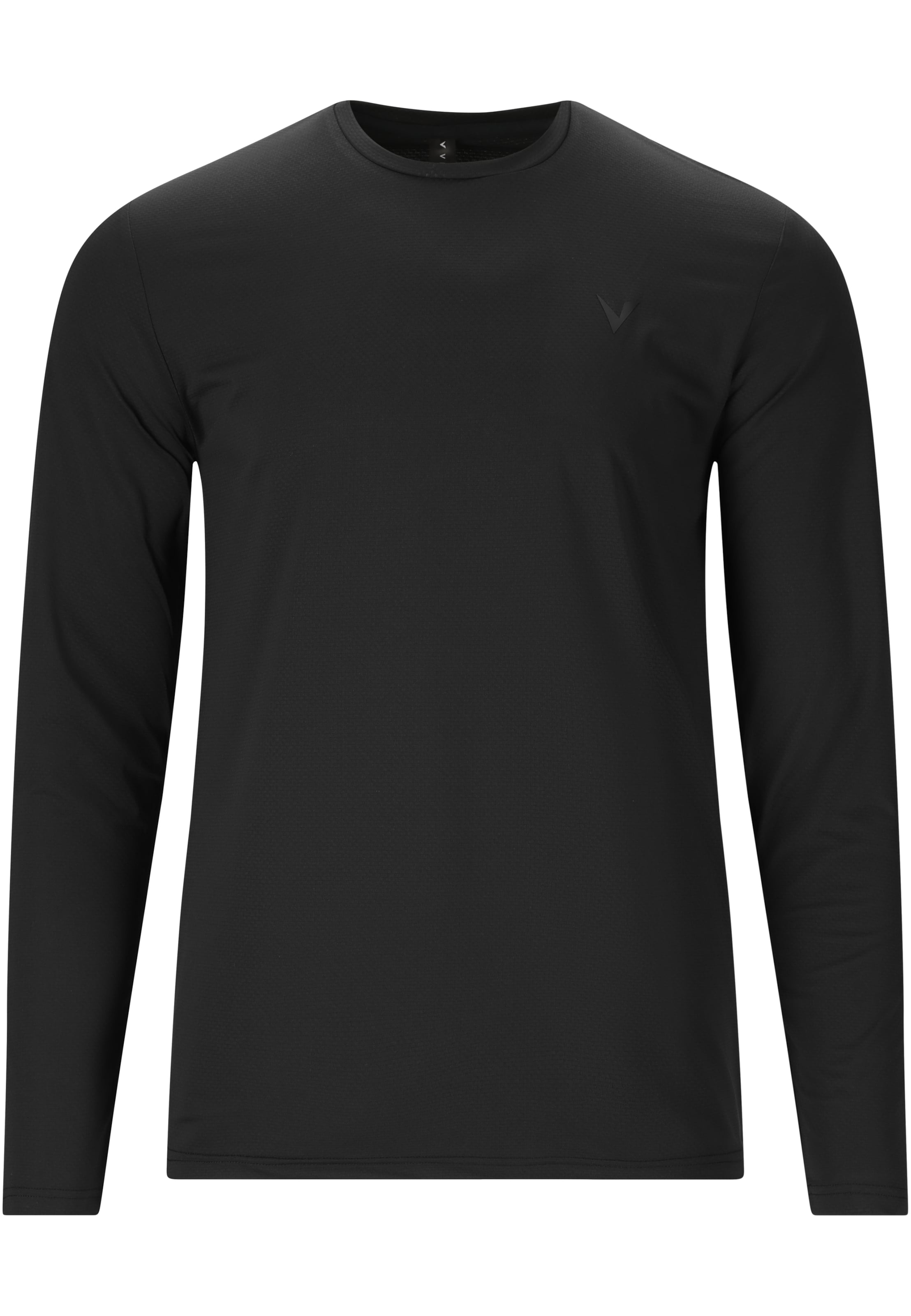 Virtus Langarmshirt 'Roger V3' in Schwarz: Vorderseite