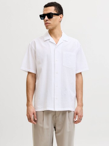 JACK & JONES Comfort fit Overhemd 'JPRBLAshawn' in Wit: voorkant