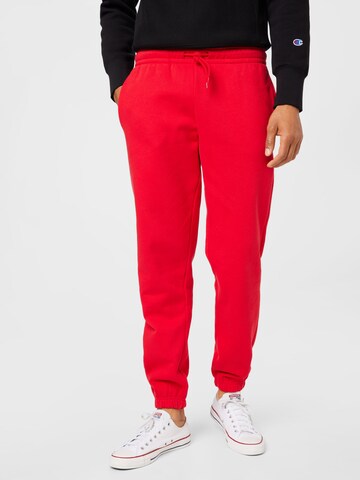 Urban Classics Tapered Broek in Rood: voorkant