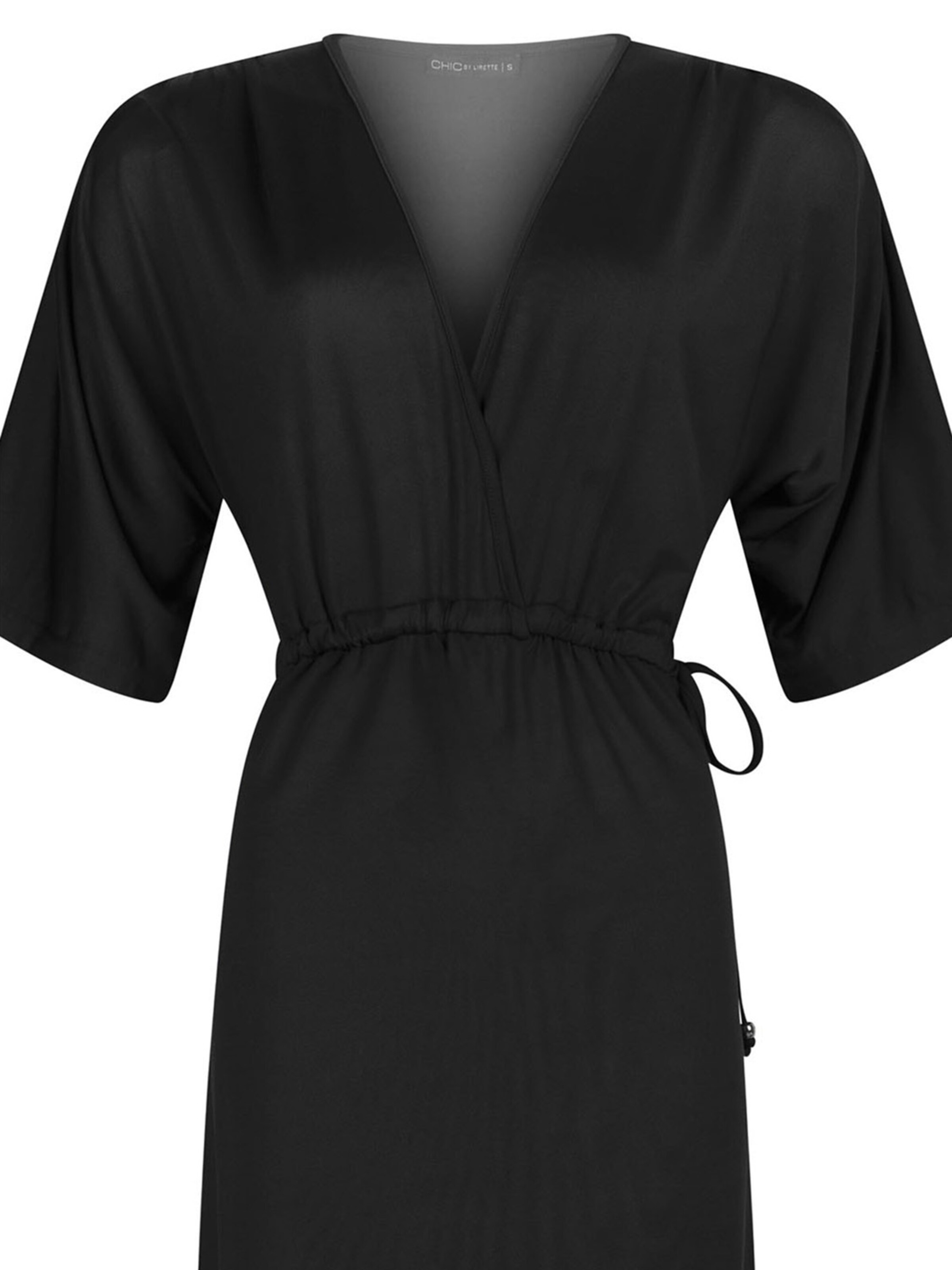 Chic by Lirette Dress 'Kimono Lotus Natural' in Black