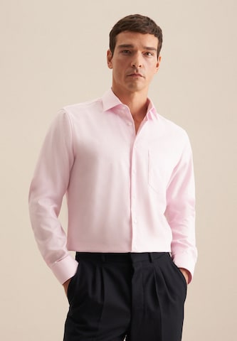 SEIDENSTICKER Comfort fit Button Up Shirt in Pink: front