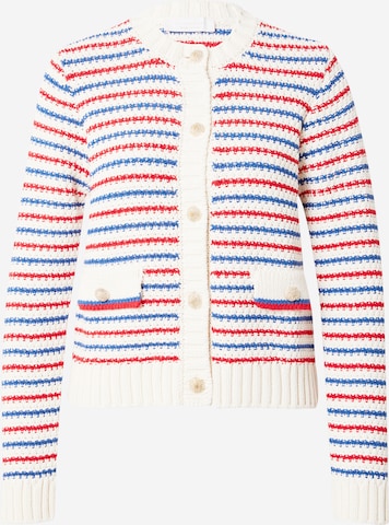 Rich & Royal Knit Cardigan in White: front
