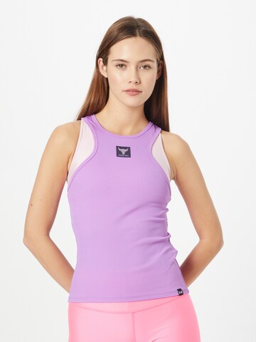 Sport top de la UNDER ARMOUR pe mov: față