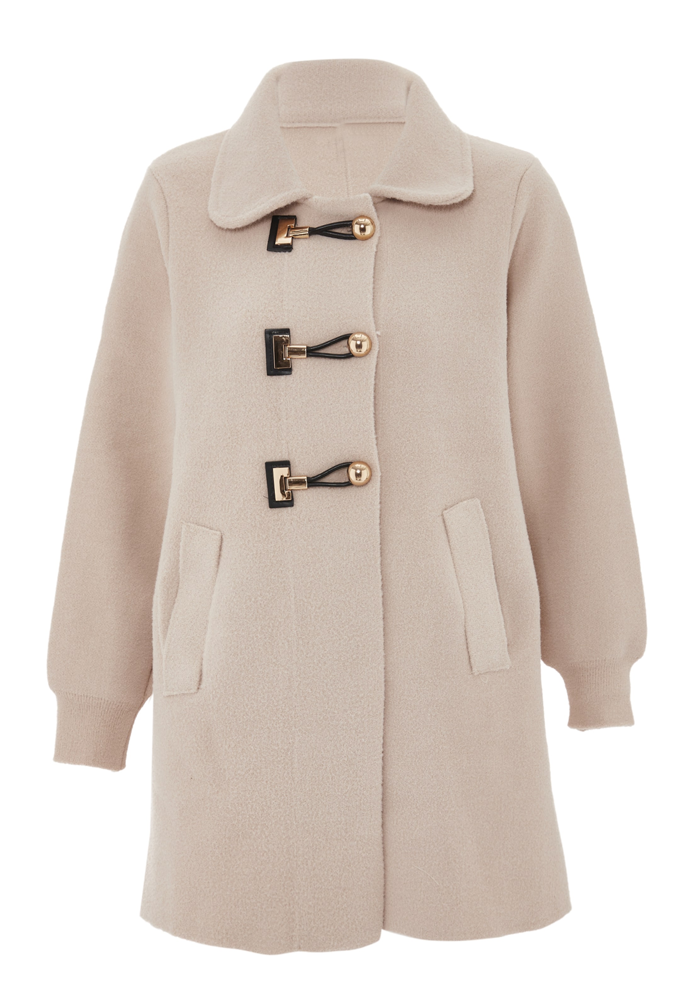 CELOCIA Gebreid vest in Beige: voorkant