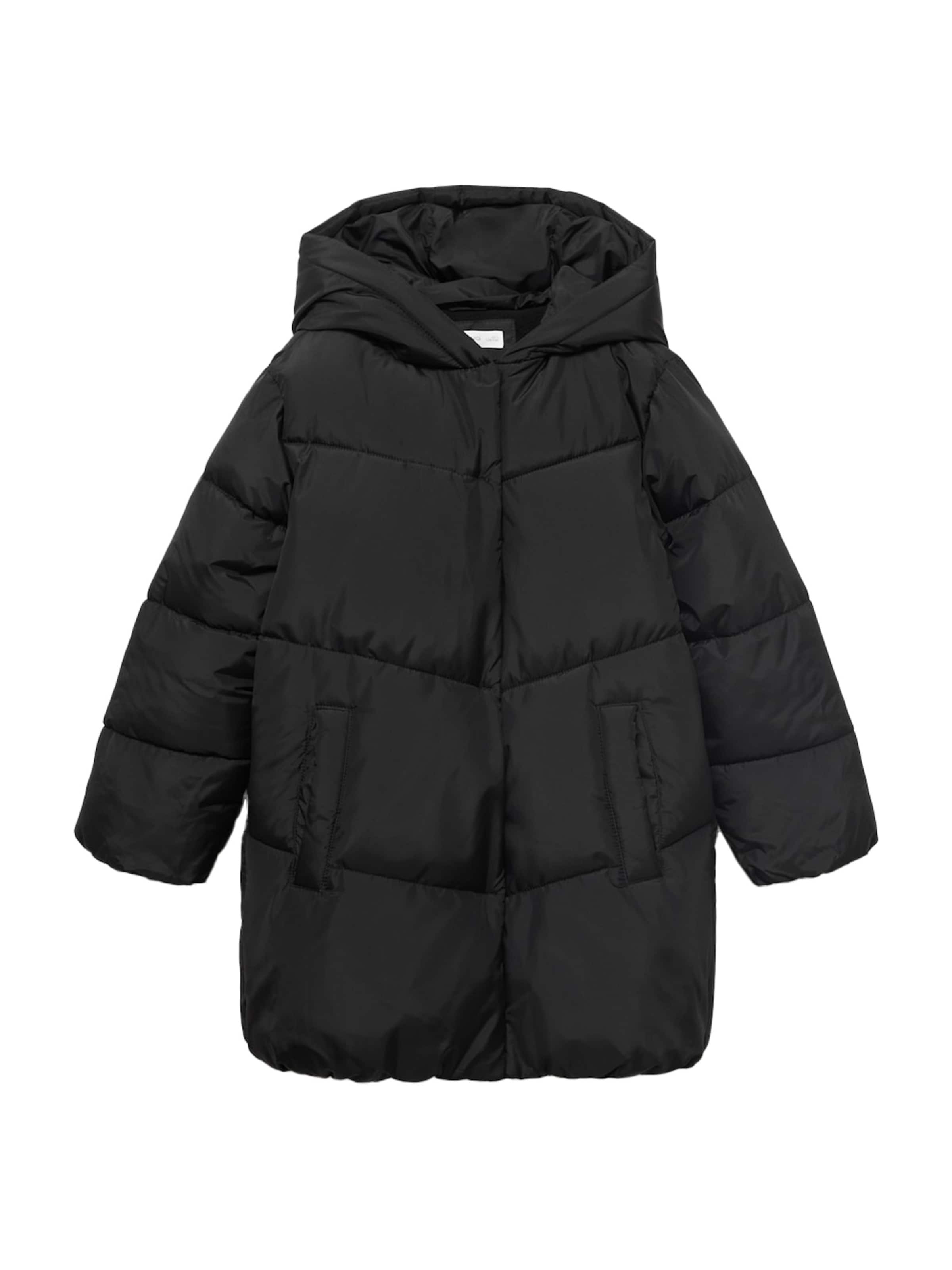 MANGO KIDS Kabát 'ANNA' - fekete: elől