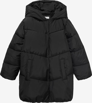 MANGO KIDS Pitkä takki 'ANNA' värissä musta: etupuoli