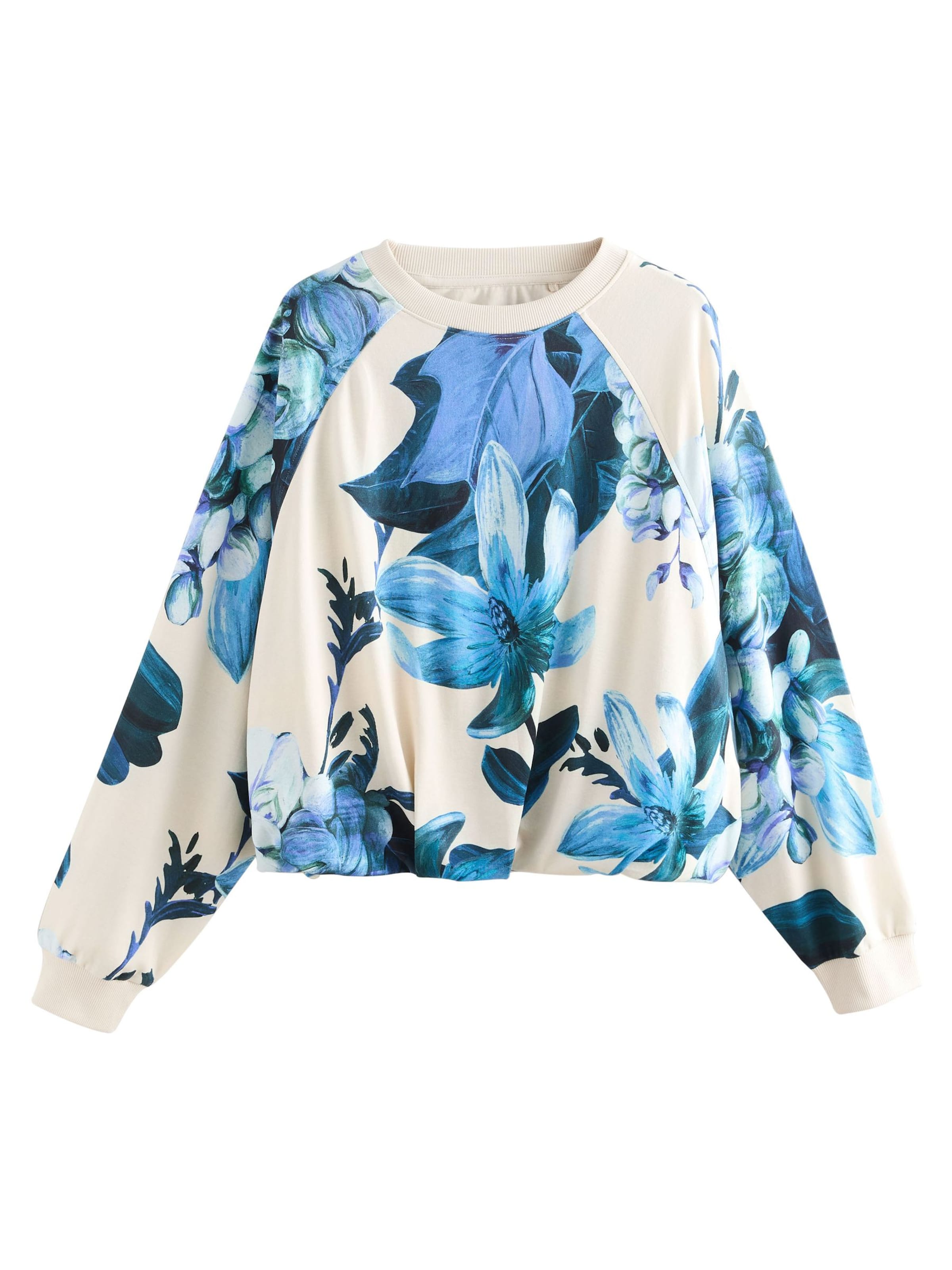 Next Sweat-shirt en azur / bleu ciel / pétrole / blanc, Vue avec produit