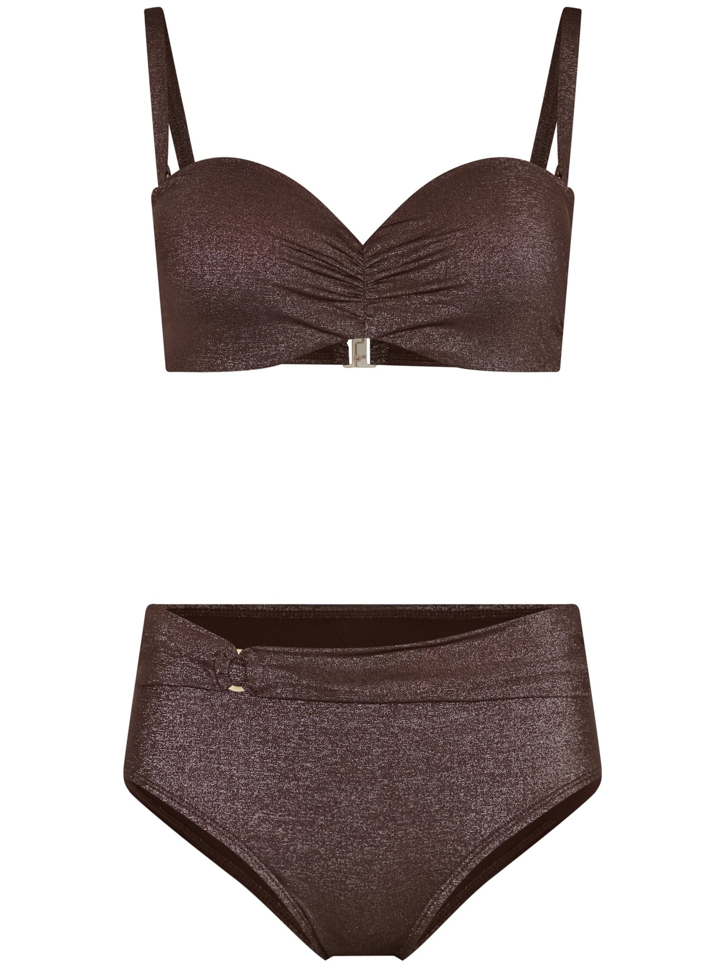 Bandeau Bikini 'Bandeau bikini' Pastunette en marron : devant