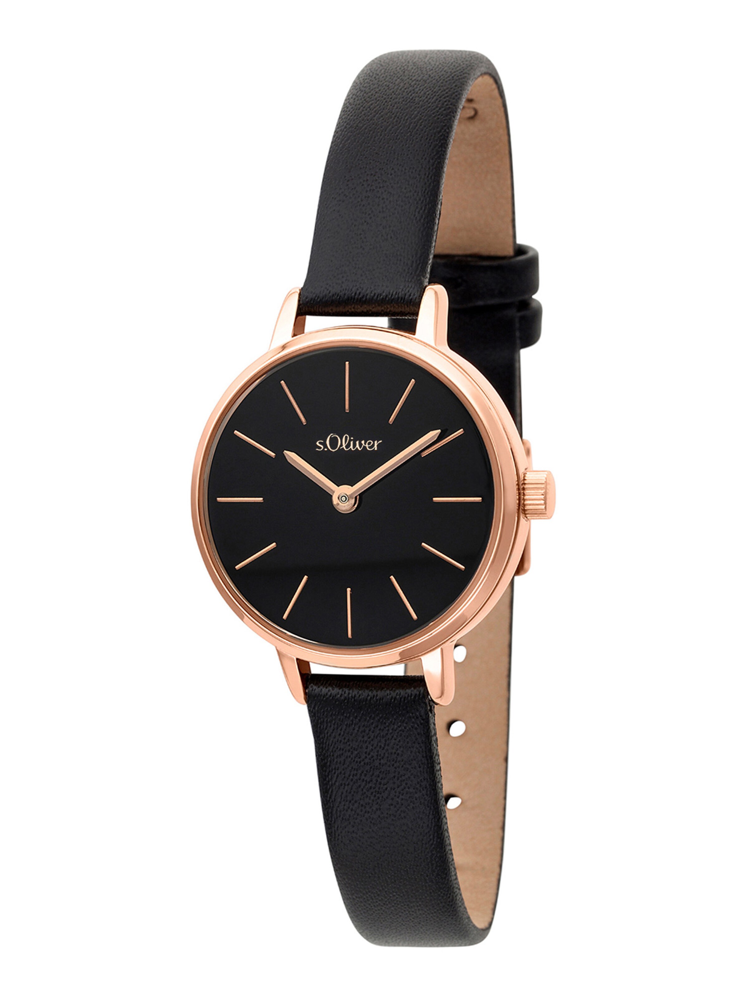 s.Oliver Analoguhr in Schwarz