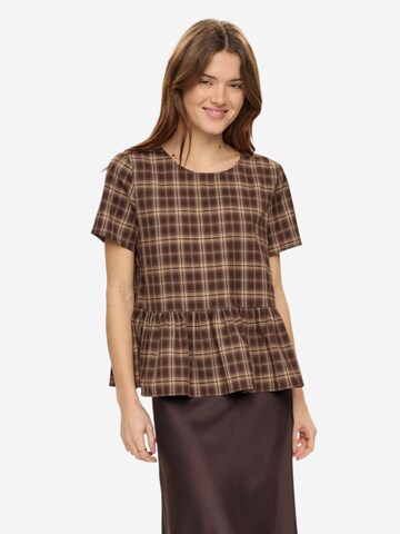 NÜMPH Bluse 'NUMARLIE BLOUSE' in Braun: Vorderseite
