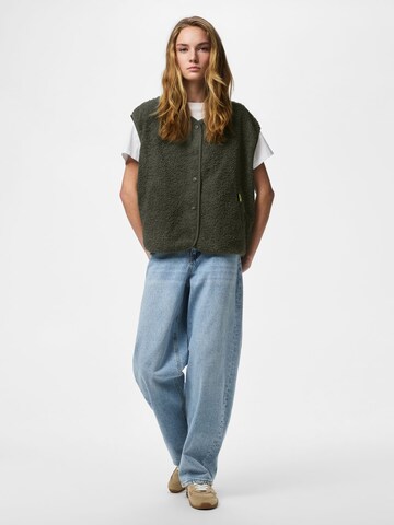 PIECES Vest 'PCKatty' in Green