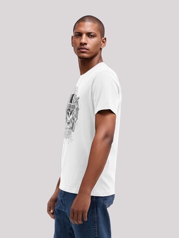 F4NT4STIC T-Shirt 'Guns 'N' Roses Skull and Pistols' in Weiß