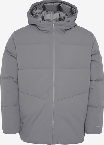 Jack & Jones Plus Зимняя куртка 'JJGLOBAL' в Серый: спереди