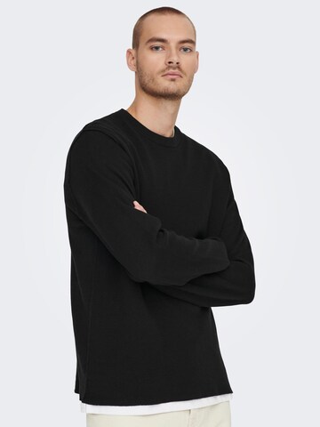 Only & Sons Sweter 'LUKE' w kolorze czarny