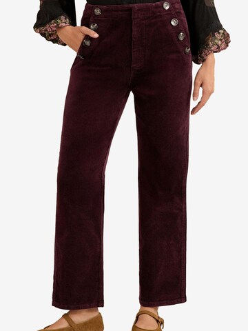 Regular Pantalon love & roses en rouge : devant