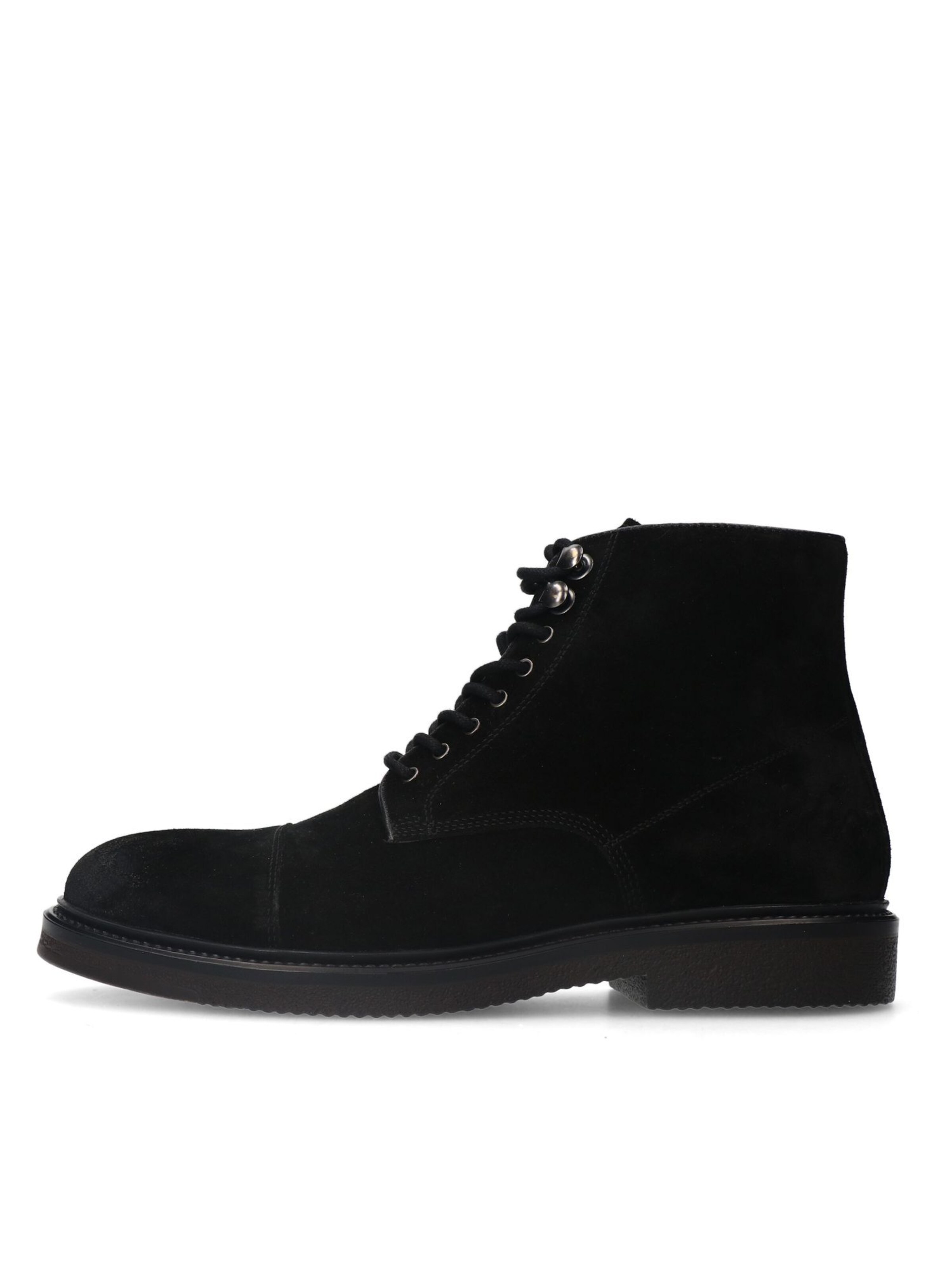 MANFIELD Lace-Up Boots in Black