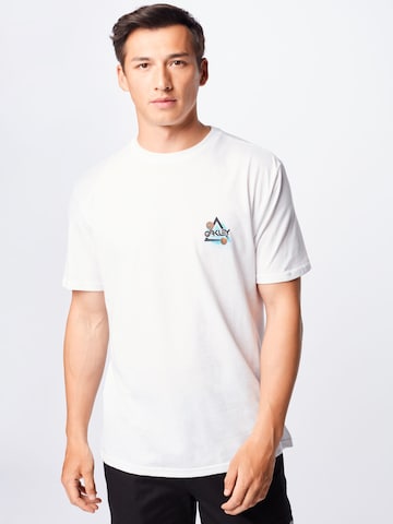 OAKLEY - Camiseta funcional 'SPACE POLYGON' en blanco: frente