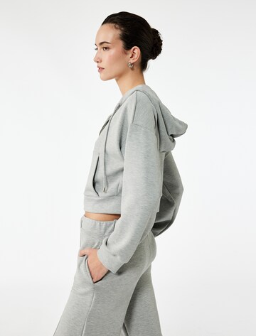 Koton Zip-Up Hoodie in Grey