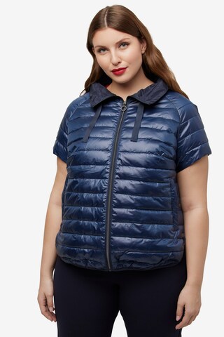 Ulla Popken Bodywarmer in Blauw: voorkant